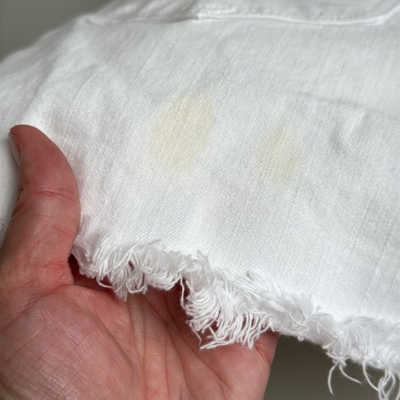 White Denim Ripped Jean Shorts from LOFT size 2 - Picture 5 of 7